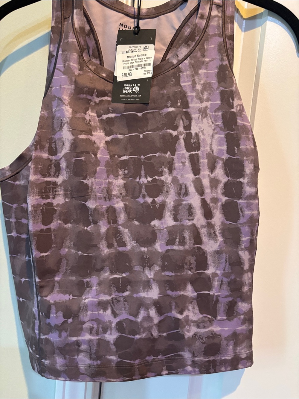 Mountain Hardwear Purple Tie-Dye Racerback Tank
